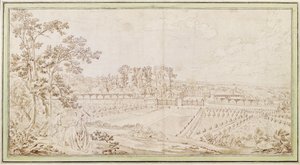 View of the Chateau of Celle-Saint-Cloud by French School